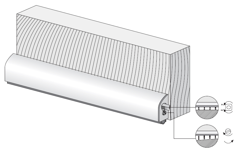 Установка накладного автоматического порога